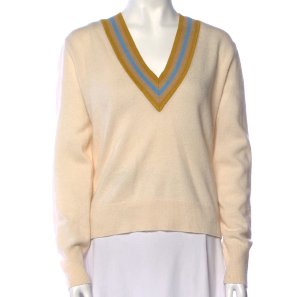 Veronica Beard Merino Wool V-Neck Sweater